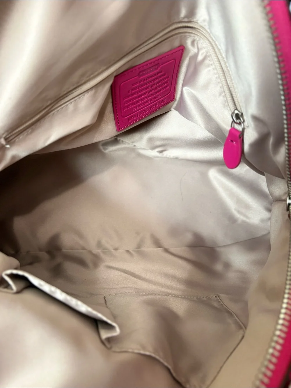 Coach Hot Pink Leather Hobo with Silver Hardware